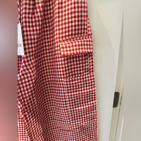 Reformation Ethan Linen Pant Red - Size M NWT - Picture 5 of 7